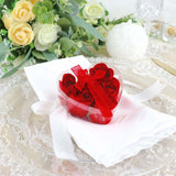 4 Pack | 24 Pcs Red Scented Rose Soap Heart Shaped Party Favors With Gift Boxes And Ribbon