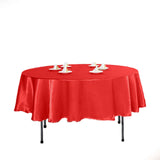 90" Red Satin Round Tablecloth