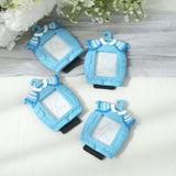 Cute 4inch Newborn Baby Boy Blue Clothes Resin Party Favors Picture Frame, Baby Shower Gender