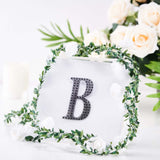 4inch Black Decorative Rhinestone Alphabet Letter Stickers DIY Crafts - B