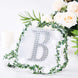 6 inch Silver Decorative Rhinestone Alphabet Letter Stickers DIY Crafts - B