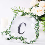 4inch Black Decorative Rhinestone Alphabet Letter Stickers DIY Crafts - C