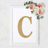 8inch Gold Decorative Rhinestone Alphabet Letter Stickers DIY Crafts - C