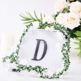 4inch Black Decorative Rhinestone Alphabet Letter Stickers DIY Crafts - D