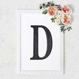 8 inch Black Decorative Rhinestone Alphabet Letter Stickers DIY Crafts - D