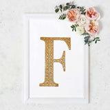 8inch Gold Decorative Rhinestone Alphabet Letter Stickers DIY Crafts - F