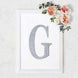 8 Inch Silver Decorative Rhinestone Alphabet Letter Stickers DIY Crafts - G