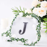 4inch Black Decorative Rhinestone Alphabet Letter Stickers DIY Crafts - J