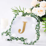 4inch Gold Decorative Rhinestone Alphabet Letter Stickers DIY Crafts - J