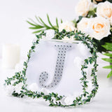 6 inch Silver Decorative Rhinestone Alphabet Letter Stickers DIY Crafts - J