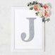 8 Inch Silver Decorative Rhinestone Alphabet Letter Stickers DIY Crafts - J