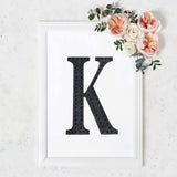 8 inch Black Decorative Rhinestone Alphabet Letter Stickers DIY Crafts - K