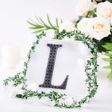 6inch Black Decorative Rhinestone Alphabet Letter Stickers DIY Crafts - L