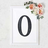 8 inch Black Decorative Rhinestone Alphabet Letter Stickers DIY Crafts - O