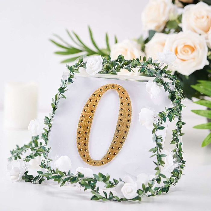 6inch Gold Decorative Rhinestone Alphabet Letter Stickers DIY Crafts - O