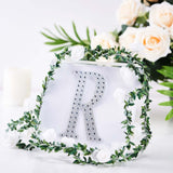 6 inch Silver Decorative Rhinestone Alphabet Letter Stickers DIY Crafts - R