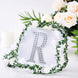 6 inch Silver Decorative Rhinestone Alphabet Letter Stickers DIY Crafts - R