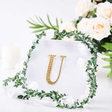 4inch Gold Decorative Rhinestone Alphabet Letter Stickers DIY Crafts - U