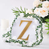 6 inch Gold Decorative Rhinestone Alphabet Letter Stickers DIY Crafts - Z