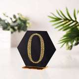 4inch Gold Decorative Rhinestone Number Stickers DIY Crafts - 0