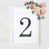 8 inch Black Decorative Rhinestone Number Stickers DIY Crafts - 2