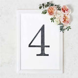 8 inch Black Decorative Rhinestone Number Stickers DIY Crafts - 4