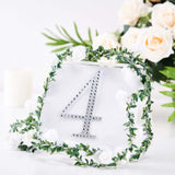 6 inch Silver Decorative Rhinestone Number Stickers DIY Crafts - 4