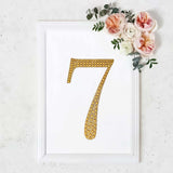 8inch Gold Decorative Rhinestone Number Stickers DIY Crafts - 7