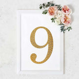 8inch Gold Decorative Rhinestone Number Stickers DIY Crafts - 9