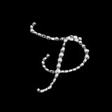 12 Pack | 1.5inch Clear Rhinestone Monogram Letter Jewel Sticker Self Adhesive DIY Diamond Decor - P