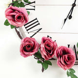 6ft | Dusty Rose Artificial Silk Rose Hanging Flower Garland Faux Vine