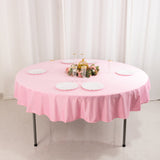 70" Pink Premium Scuba Wrinkle Free Round Tablecloth, Scuba Polyester Tablecloth