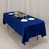 60"x102" Royal Blue Lamour Satin Rectangle Tablecloth