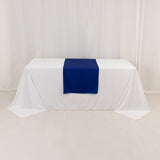 Royal Blue Premium Scuba Polyester Wide Table Runner, Wrinkle Free Trade Show Table Runner