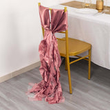 5 Pack Cinnamon Rose Curly Willow Chiffon Satin Chair Sashes