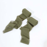 2 Pack 6yds Eucalyptus Sage Green Silk-Like Chiffon Ribbon Roll, DIY Wedding Bouquet