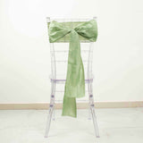 5 Pack | Sage Green Accordion Crinkle Taffeta Chair Sashes