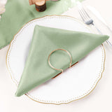 5 Pack | Sage Green Polyester Linen Dinner Cloth Napkins, Reusable Linen | 20inchx20inch | Washable