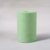 6Inchx100 Yards Sage Green Tulle Fabric Bolt, Sheer Fabric Spool Roll For Crafts