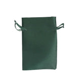 12 Pack | 4x6inch Hunter Emerald Green Satin Wedding Party Favor Bags, Drawstring Pouch Gift Bags
