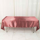 60"x102" Cinnamon Rose Smooth Satin Rectangular Tablecloth