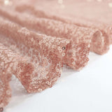 120 inches Rose Gold|Blush Premium Sequin Round Tablecloth