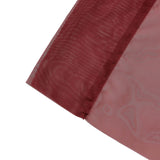 5ftx14ft Premium Burgundy Chiffon Curtain Panel, Backdrop Ceiling Drapery With Rod Pocket