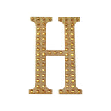 8inch Gold Decorative Rhinestone Alphabet Letter Stickers DIY Crafts - H#whtbkgd