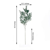 2 Bushes | 42inch Frosted Green Artificial Beech Leaf Branch, Faux Plant