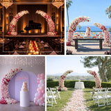 Elegant floral archways for event decorations and cake displays.