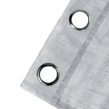 2 Pack | Handmade Silver Faux Linen Curtains 52x96inch Curtain Panels With Chrome Grommets