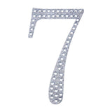 4inch Silver Decorative Rhinestone Number Stickers DIY Crafts - 7#whtbkgd