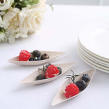 24 Pack | 5inch Mini Boat Shaped Wheat Straw Fiber Dessert Plates