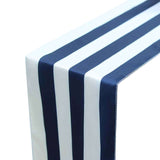 12" x 108" | Navy & White | Stripe Satin Table Runners#whtbkgd